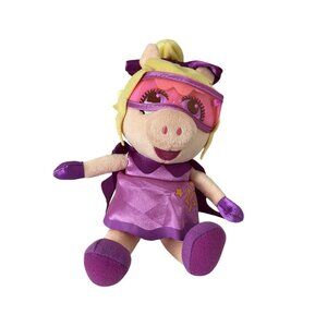 Muppet Babies Super Fabulous Miss Piggy Plush Stuffed Animal 8in Toy Disney Jr
